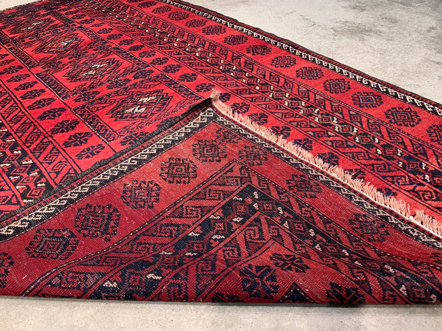 3'4"x5'6'' Hand-Knotted 100% Wool Pile Balouchie Area Rug