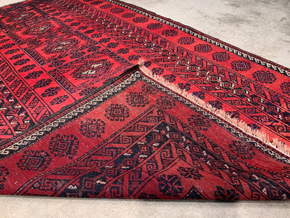 3'4"x5'6'' Hand-Knotted 100% Wool Pile Balouchie Area Rug