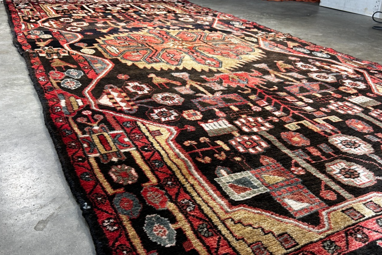 4'9" x 10'8" Hand-Knotted 100% Wool Pile Nahavande Area Rug - Carpet