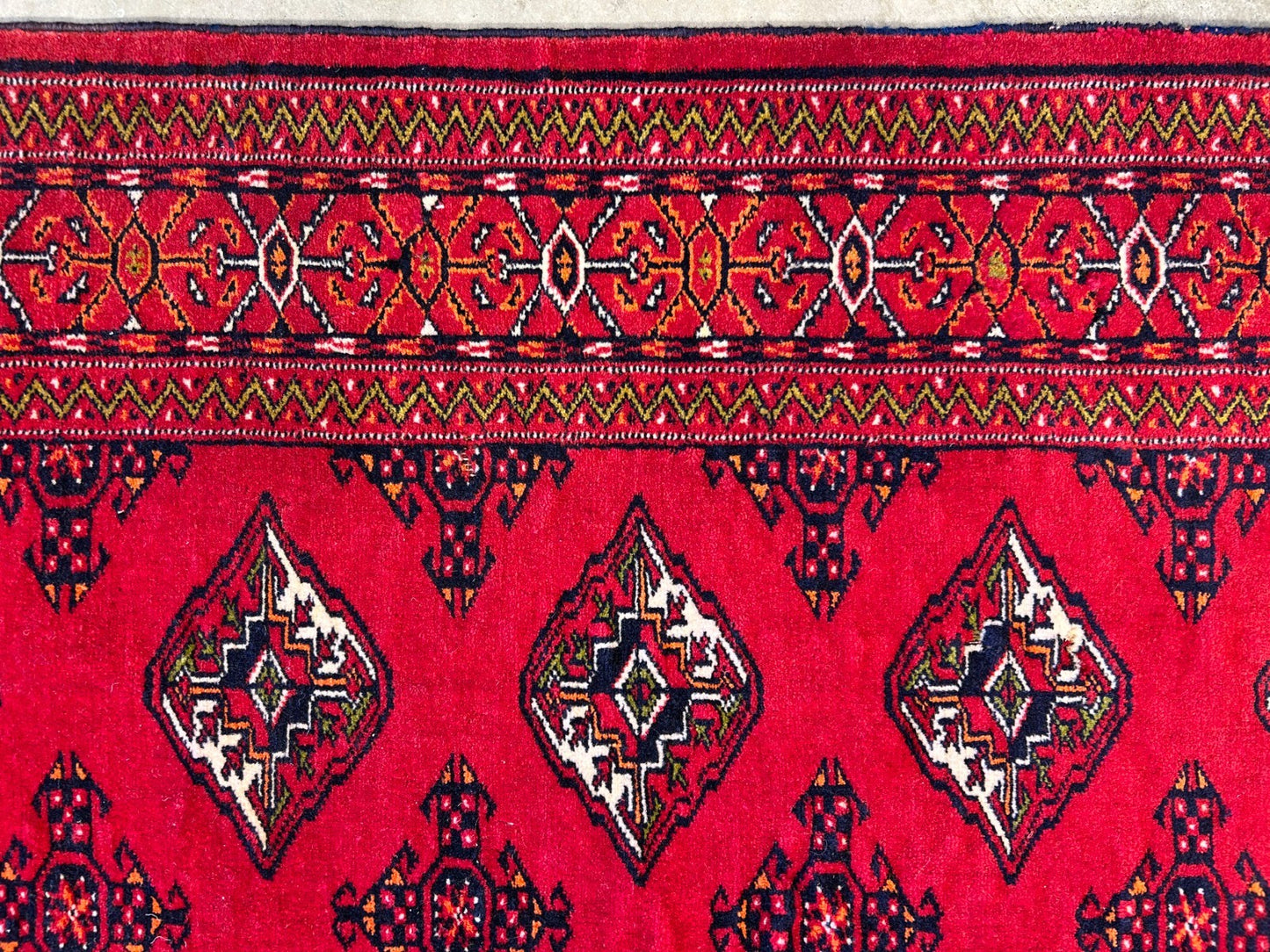 3'8"x4'8" Hand-Knotted 100% Wool Pile Bokhara Rug - Carpet