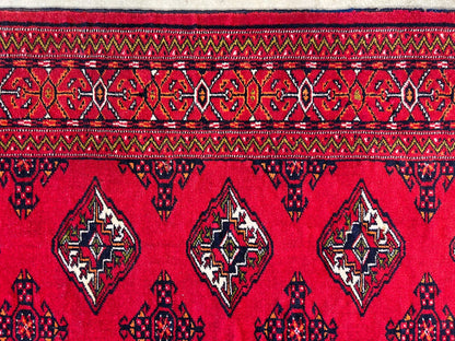 3'8"x4'8" Hand-Knotted 100% Wool Pile Bokhara Rug - Carpet