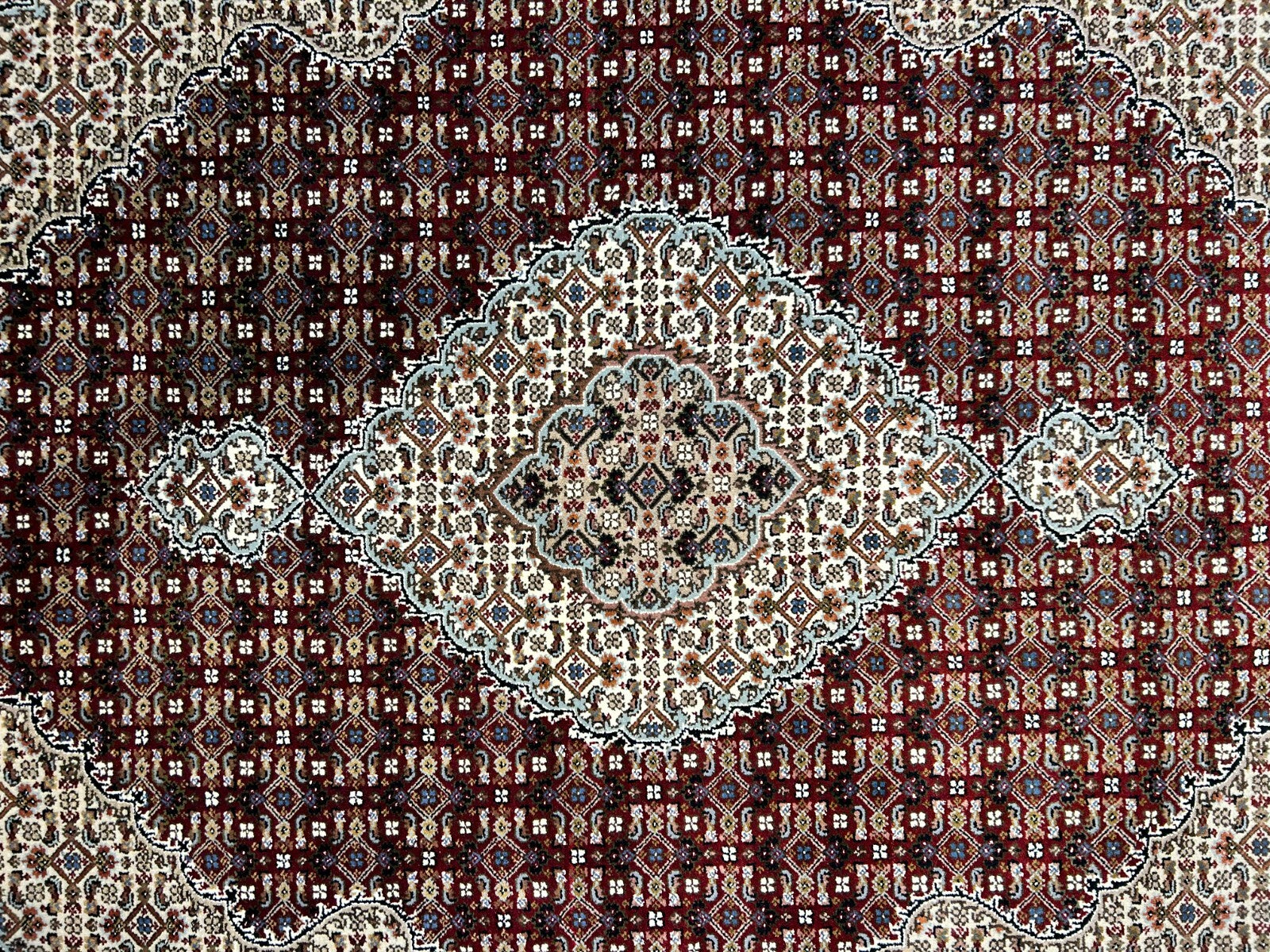 5'8"x7'8" Hand-Knotted 100% Wool Pile Tabrize Design Carpet - Area Rug