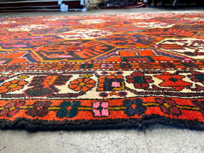 6'9"x9'9" Hand-Knotted 100% Lamb Wool Bakhtiarie Carpet - Area Rug