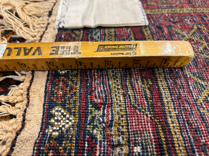 3'10"x6'3" Vintage Hand-Knotted 100% Wool Pile Oriental Area Rug - Carpet