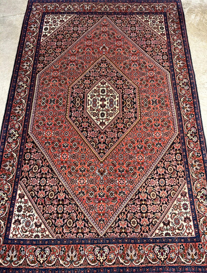 3'7"x5'8" Hand-Knotted 100% Wool Pile Persiane Bijare Rug