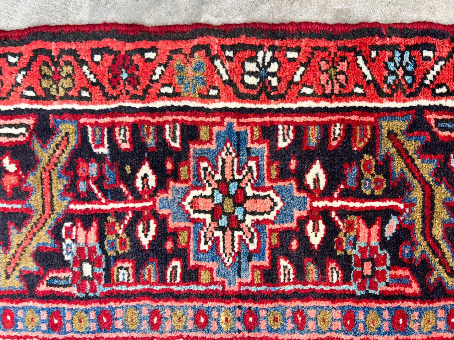 7'10"x11'4" Hand-Knotted 100% Wool Pile Herize Rug