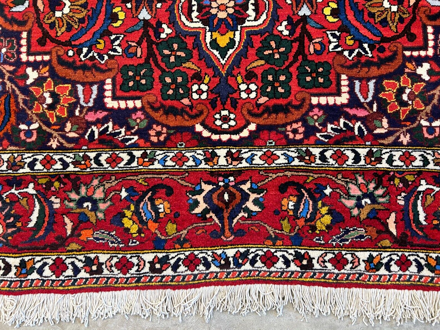 6'11"x9'8" Hand-Knotted 100% Wool Pile Bakhtiarie Carpet - Area Rug