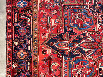 8'3"x11'4" Hand-Knotted 100% Wool Pile Herize Rug