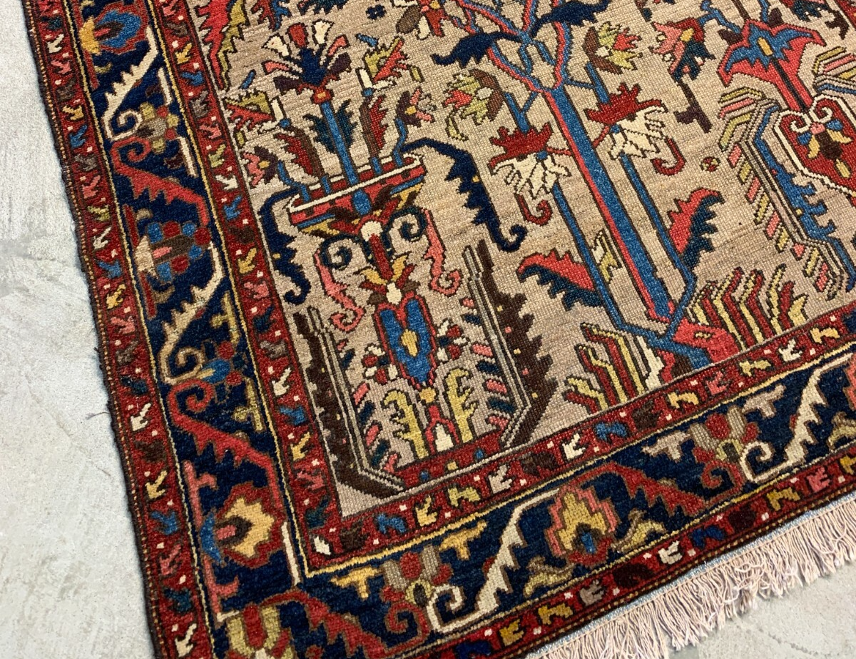 Collector Item -  4'4"x6'4" One-of-a-Kind Antique Fine Wool Bakhtiarie Rug