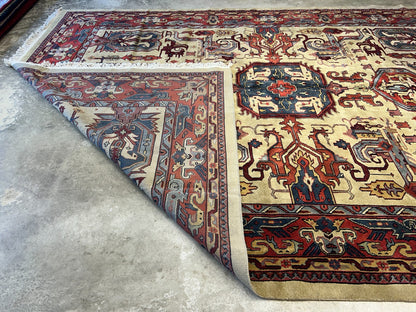 10'2"x13'11" Hand-Knotted 100% Wool Pile IndoHeriz Rug