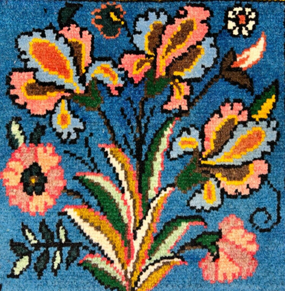 3'5"x5'2" Hand-Knotted 100% Lamb Wool Bakhtiarie Carpet - Area Rug