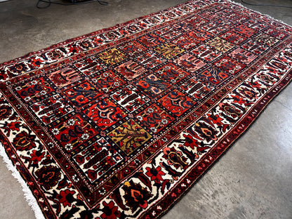 5'4" x 10'4"  Hand-Knotted 100% Wool Pile Bakhtiarie Area Rug