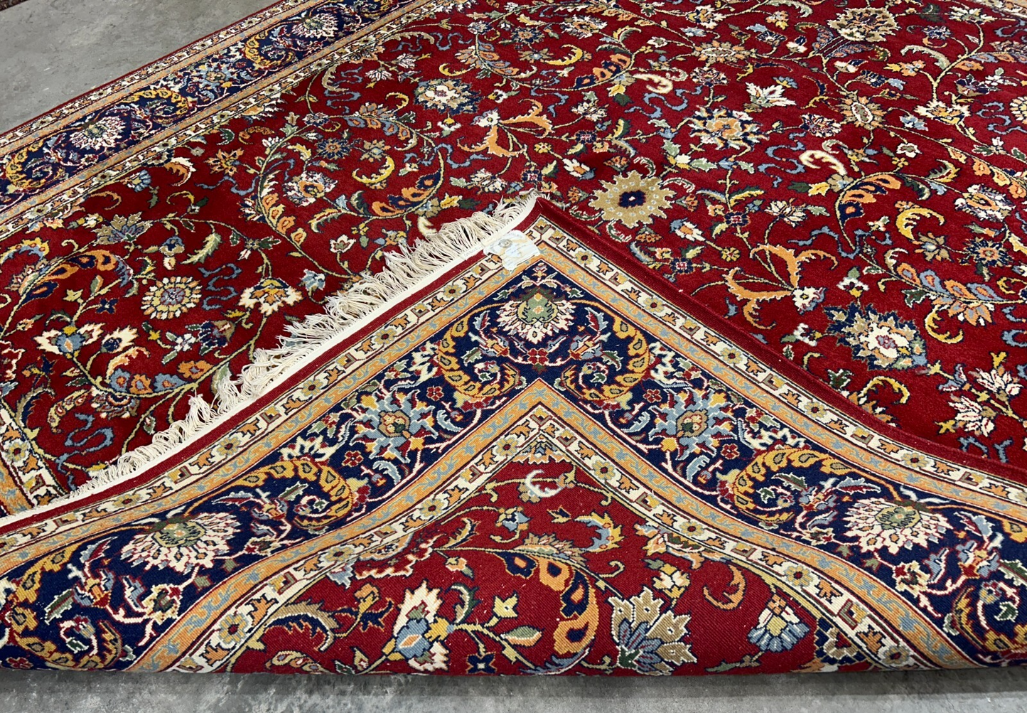 7'11"x9'7" Hand-Knotted 100% Wool Pile Qume Rug