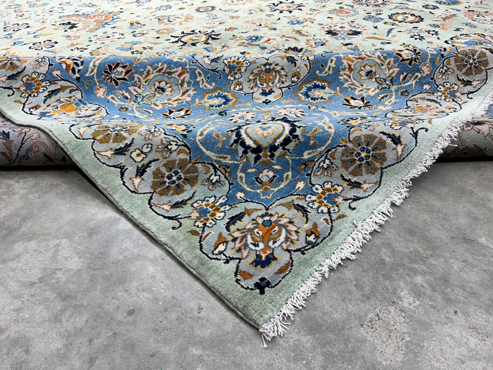 10'6"x14'6" Hand-Knotted 100% Wool Pile Kashane Rug