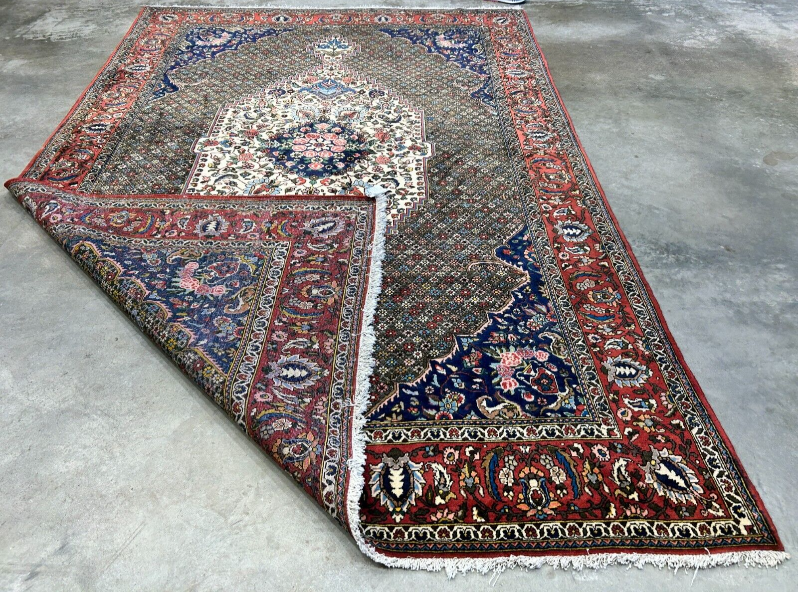 6'6"x10'0" Hand-Knotted 100% Wool Pile Bakhtiarie Carpet - Area Rug