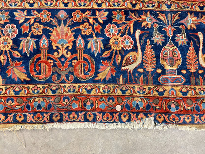 8'8"x11'9" Collector Antique 100% Wool Pile Sarouke Rug