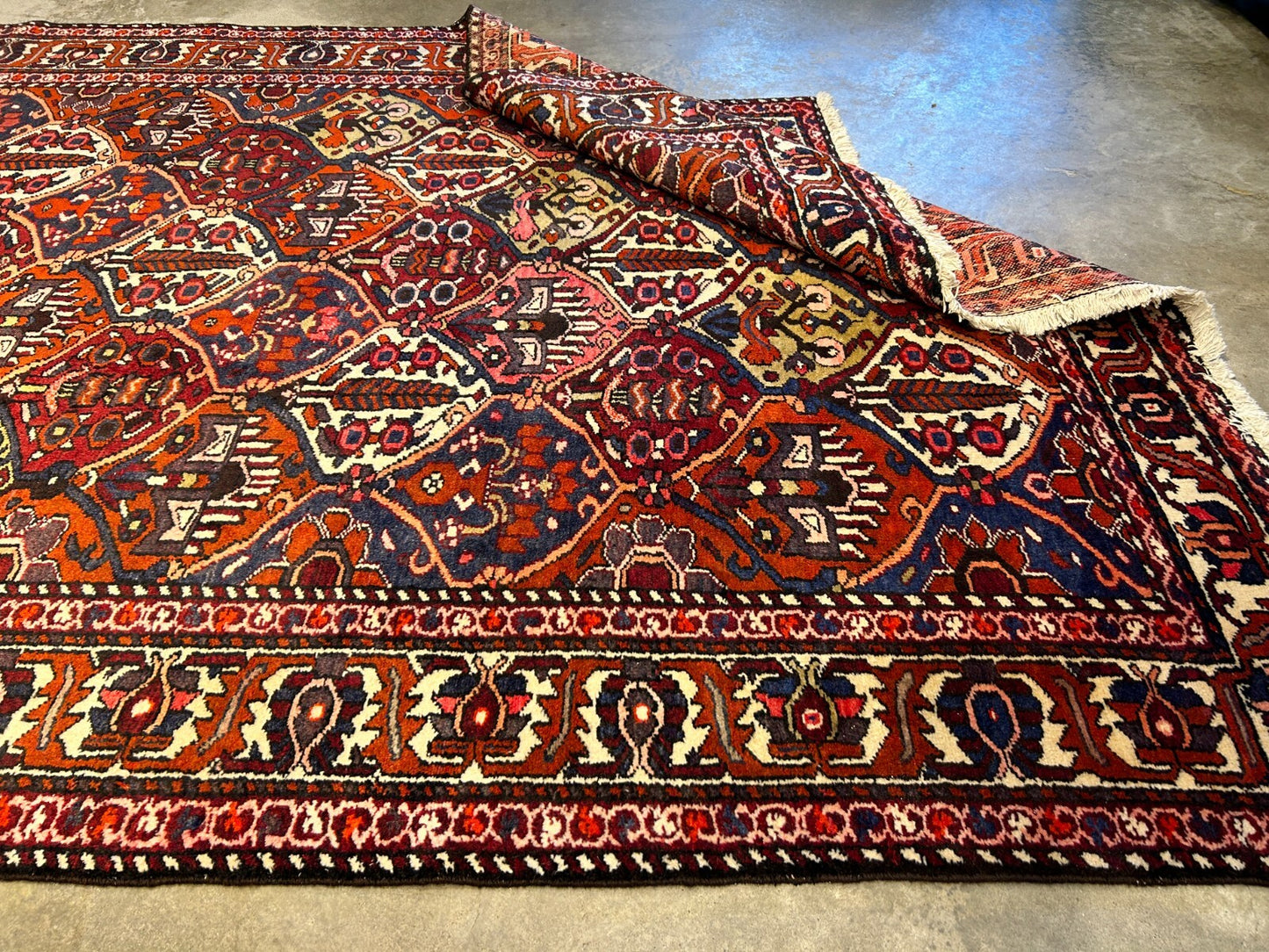 6'6"x10'1" Hand-Knotted 100% Lamb Wool Bakhtiarie Carpet - Area Rug