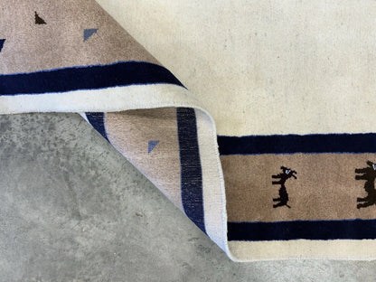 6’5”x9’6” Hand-Knotted 100% Wool Pile Oriental Area Rug - Carpet