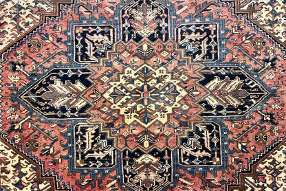 7'8"x8'10" Hand-Knotted 100% Wool Herize Carpet - Area Rug - Square Shaped