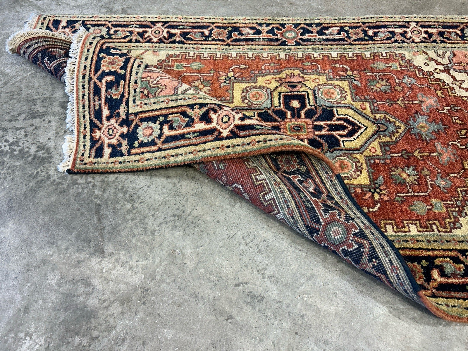 3’x5’1” Hand-Knotted 100% Wool Indoserapi Area Rug - Carpet