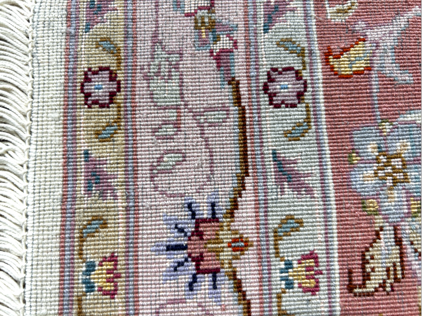 8'4"x11'3" Very Fine Hand-Knotted Wool & Silk Oriental Rug - Area Carpet