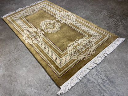 2'11"x5'1" Hand-Knotted 100% Wool Pile Oriental Area Rug - Carpet