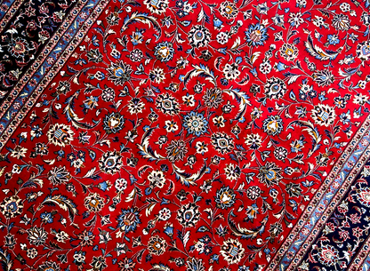 8'2"x12'1'' Fine Hand-Knotted Fine 100% Wool Pile  Kashane Area Rug
