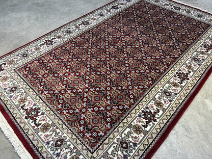 3'2"x5' Hand-Knotted Wool & Silk Tabrize Mahi Rug - Area Carpet