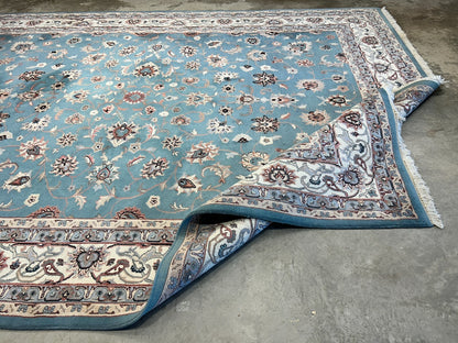 9'x12' Hand-Knotted 100% Wool Pile Kashane Design Carpet - Area Rug