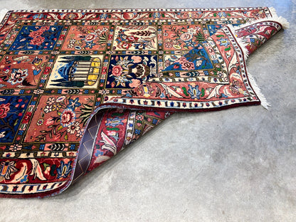 3'5"x5'2" Hand-Knotted 100% Lamb Wool Bakhtiarie Carpet - Area Rug