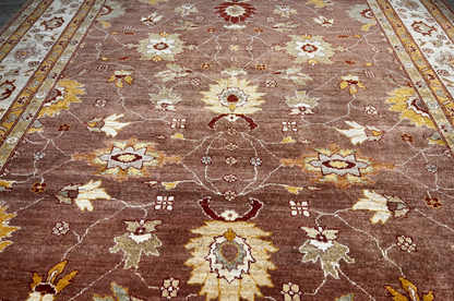 8'6"x11'11" Hand-Knotted 100% Wool Pile Pakistani Area Rug