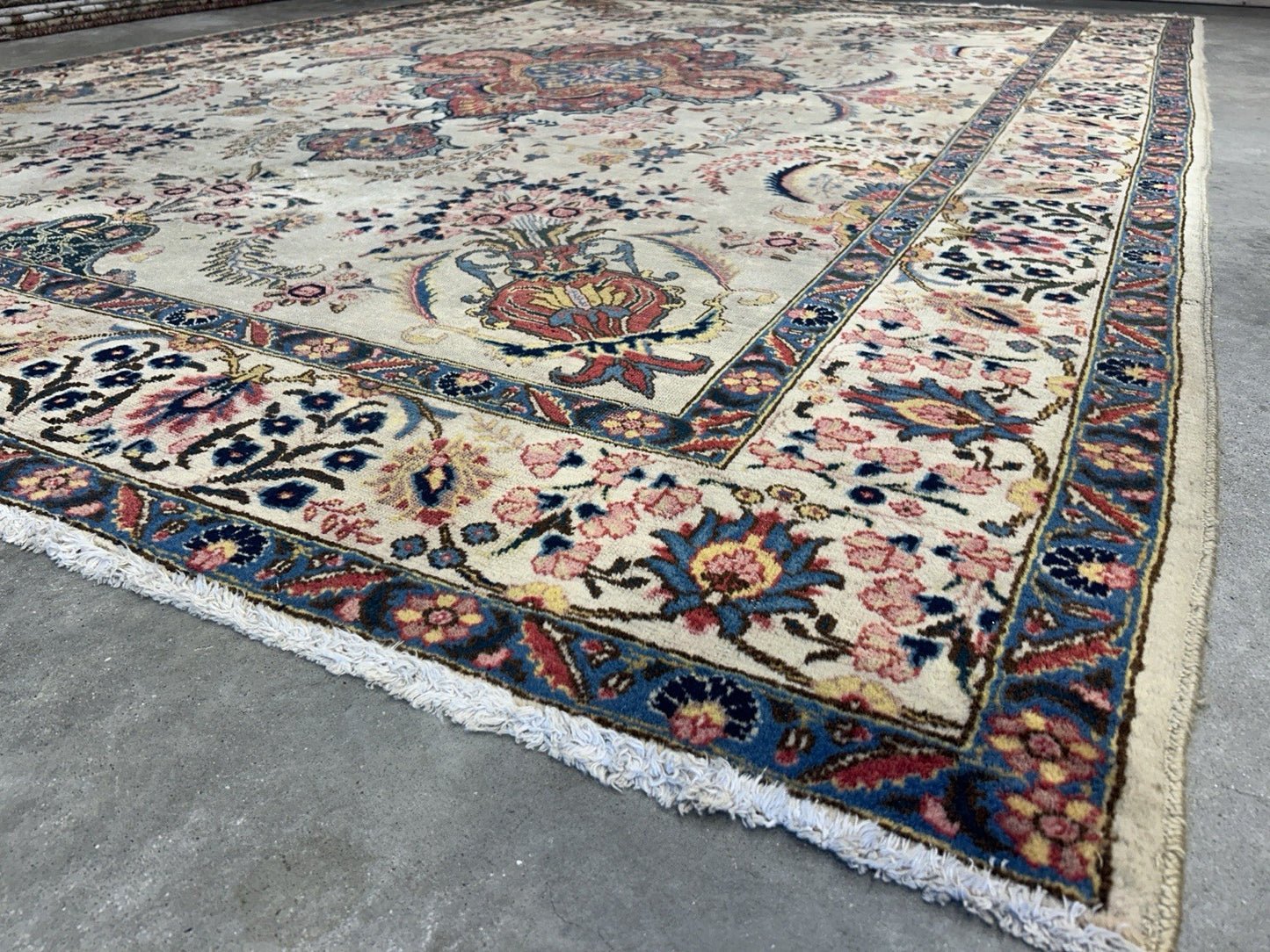 7’8”x10’8” Antique Hand-Knotted 100% Wool Pile Tabrize Area Rug - Carpet