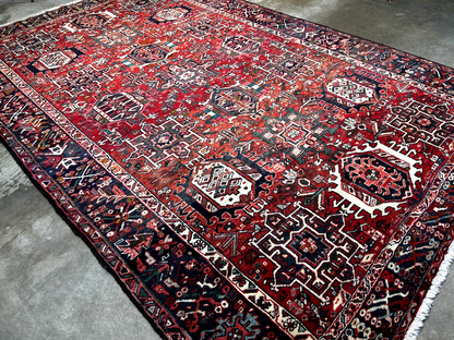7'8" x 12' Hand-Knotted 100% Wool Pile Karaja  Area Rug - Carpet