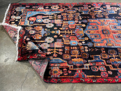 4'8" x 10'0" Hand-Knotted 100% Wool Pile Nahavande Area Rug - Carpet