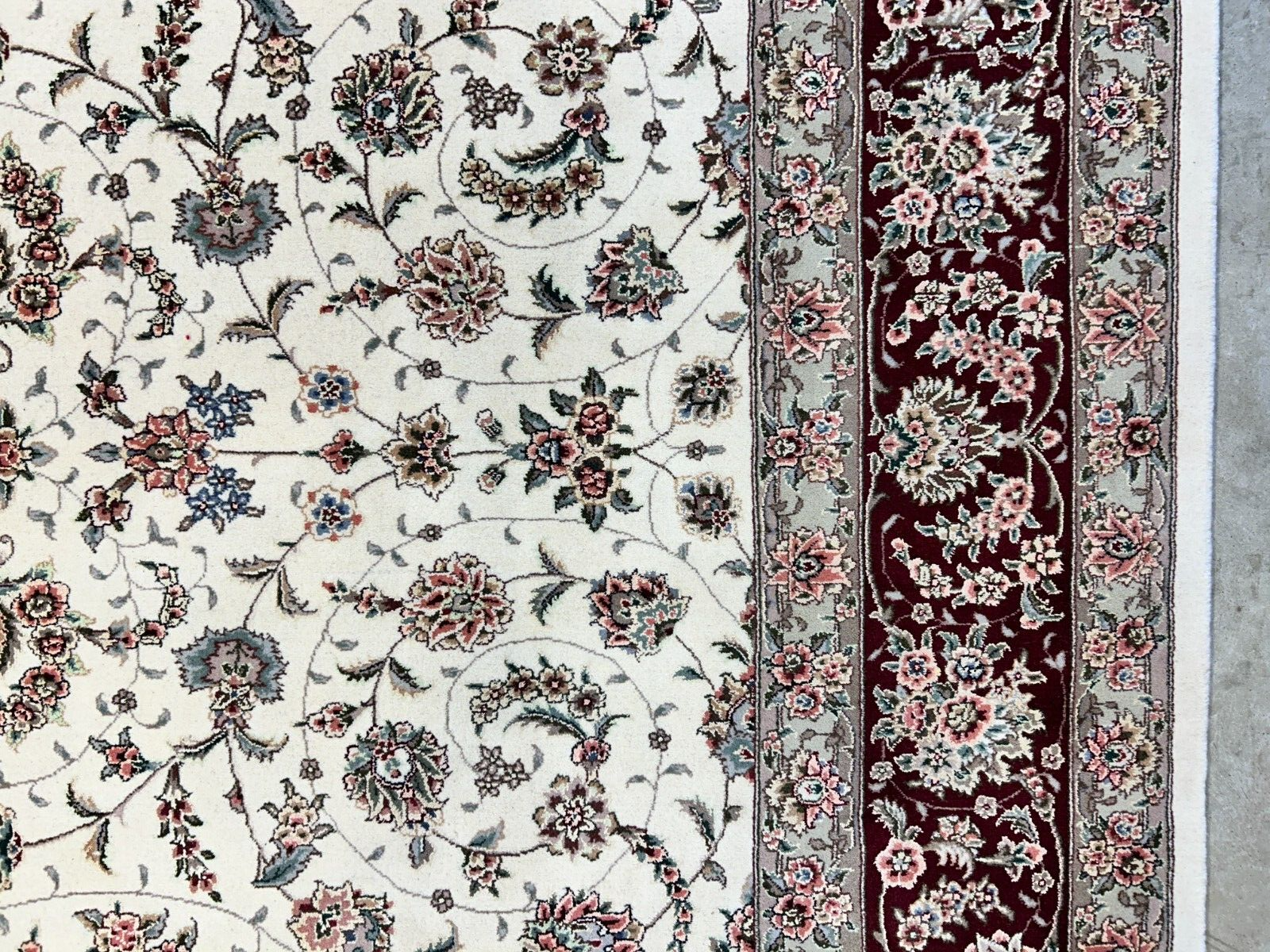 9'x12' Hand-Knotted Wool & Silk Pile Sinopersian Carpet - Area Rug