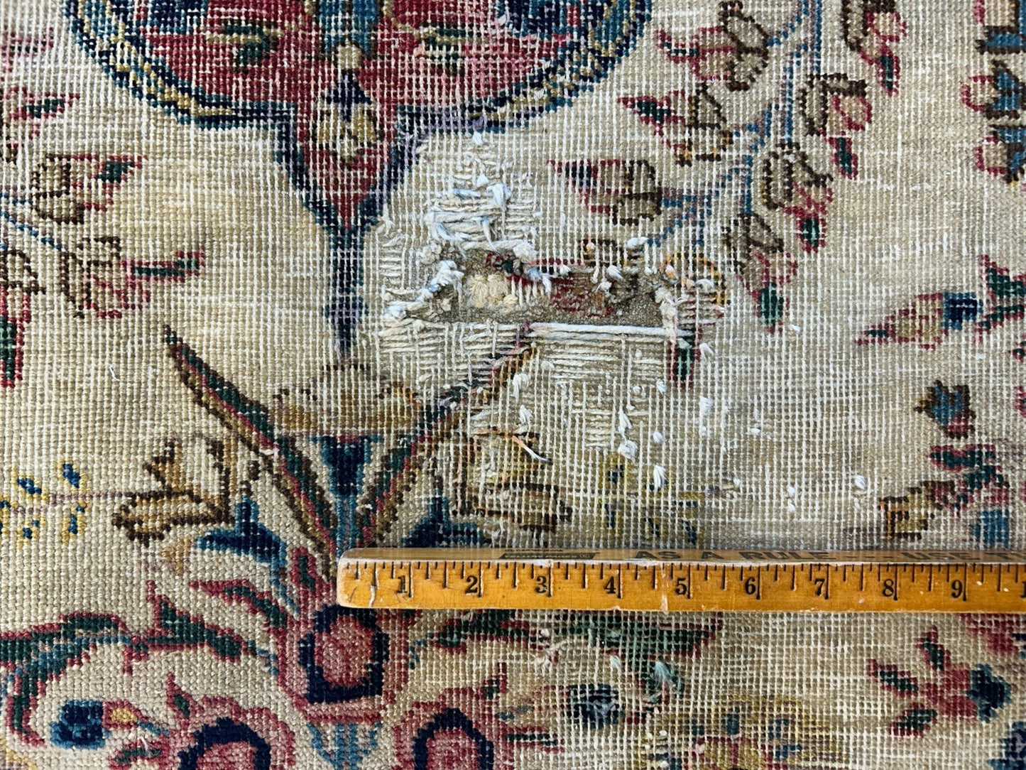 7’8”x10’8” Antique Hand-Knotted 100% Wool Pile Tabrize Area Rug - Carpet