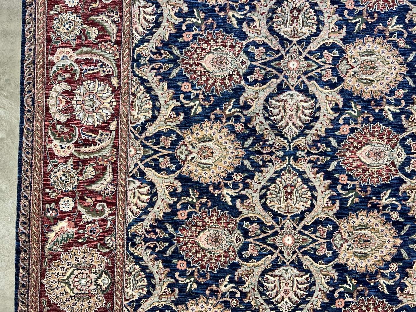 9'x12'2" Hand-Knotted 100% Wool Pile Oriental Rug
