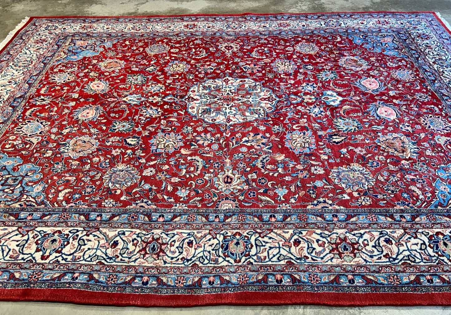 9'3"x12'6" Hand-Knotted 100% Wool Pile Mashade Rug