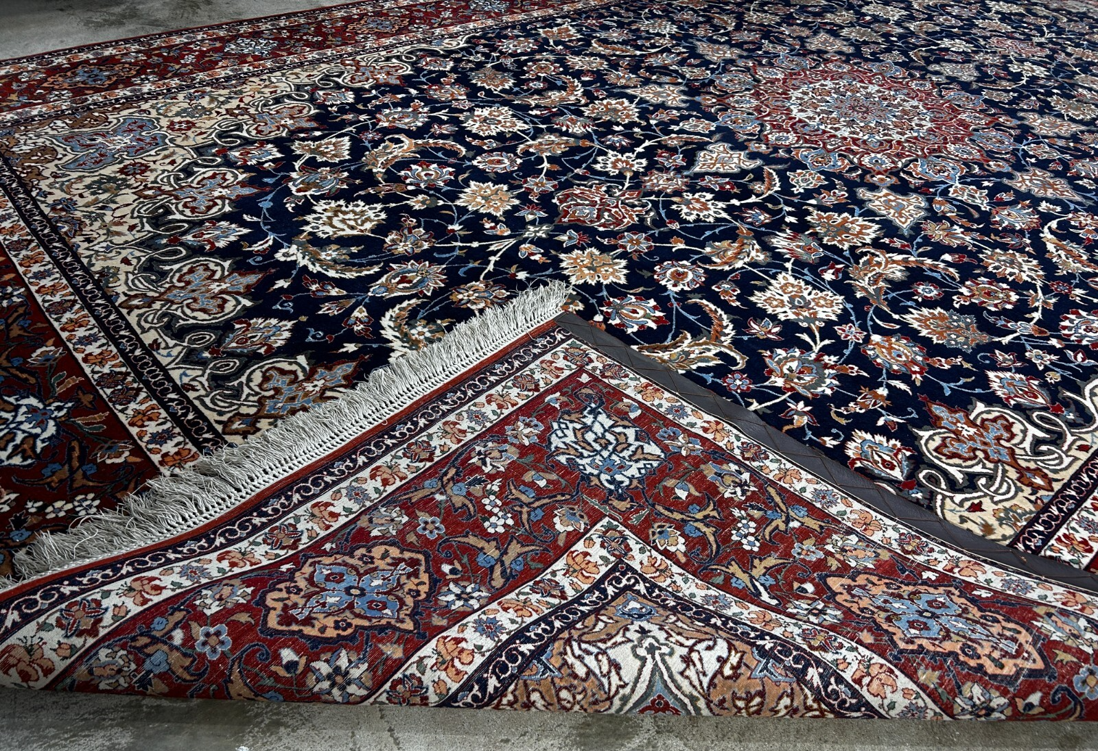 7'9"x12'8" Extra Fine Hand-Knotted Wool & Silk Isfahane Seirafian Rug