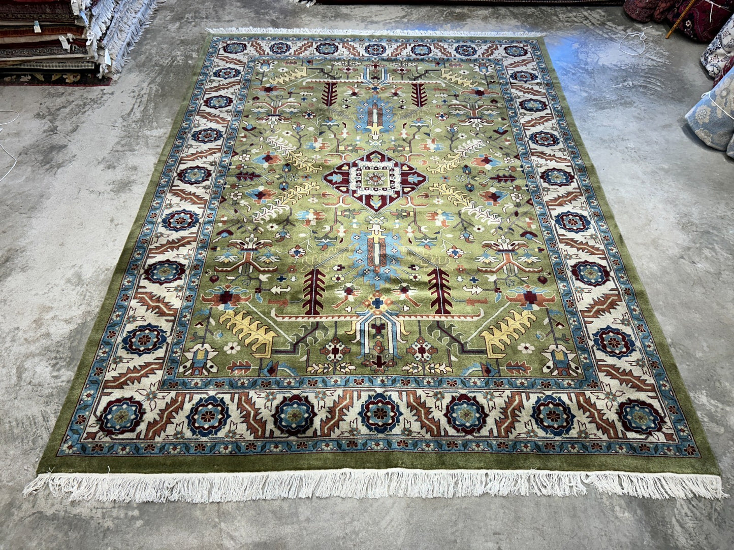 8'10"x11'8" Hand-Knotted 100% Wool Pile Oriental Rug