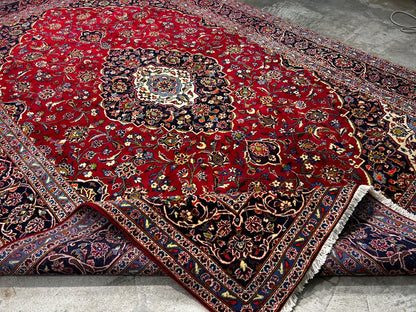 8'2"x12'4" Hand-Knotted 100% Wool Pile Kashane Area Rug - Carpet