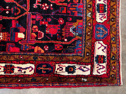 5'7" x 10'6" Hand-Knotted 100% Wool Pile Nahavande Area Rug - Carpet