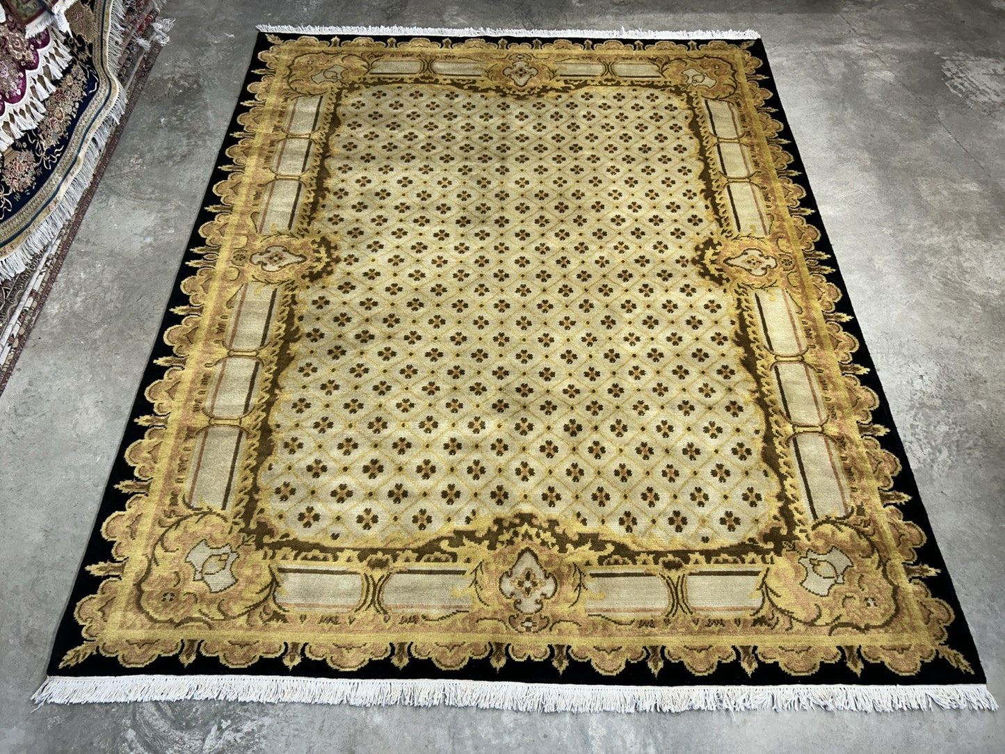 8’2”x10’1” Hand-Knotted 100% Wool Pile Oriental Area Rug - Carpet