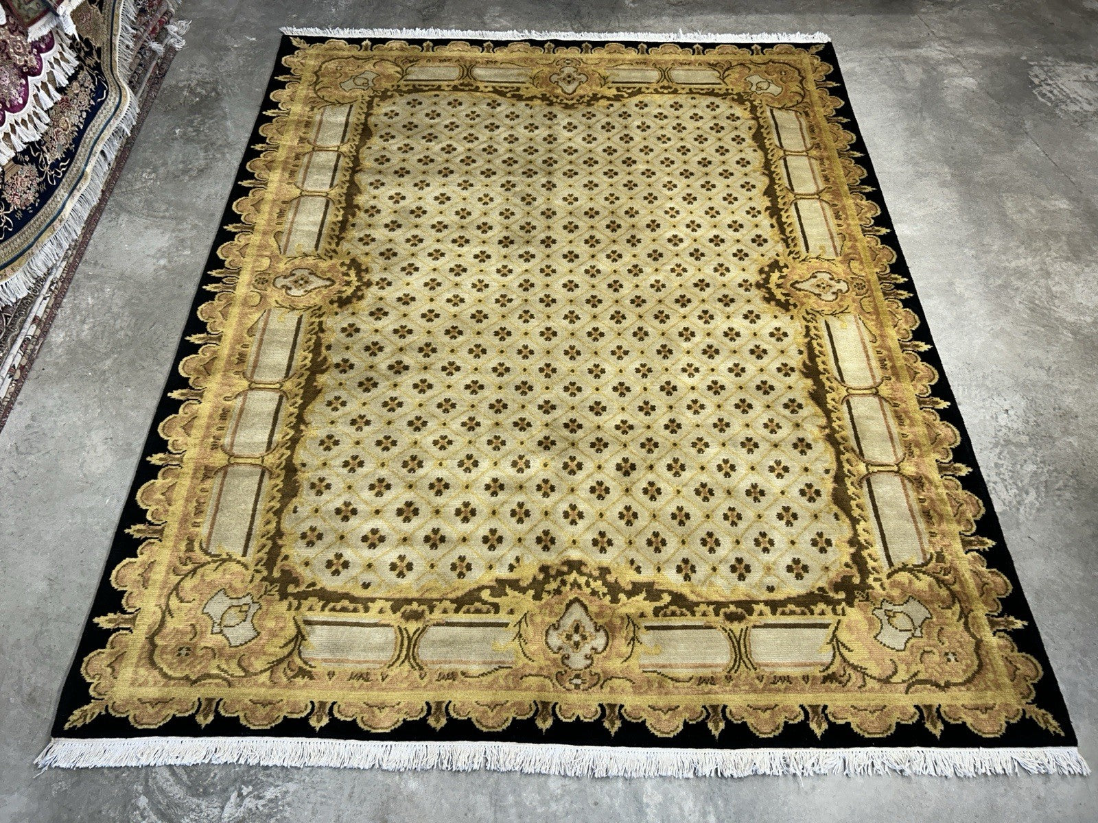 8’2”x10’1” Hand-Knotted 100% Wool Pile Oriental Area Rug - Carpet