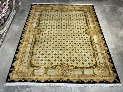 8’2”x10’1” Hand-Knotted 100% Wool Pile Oriental Area Rug - Carpet