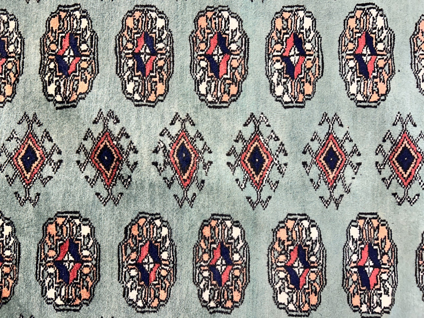 9'2"x12'2" Hand-Knotted 100% Wool Pile Bokhara Design Carpet - Area Rug