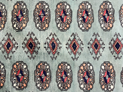 9'2"x12'2" Hand-Knotted 100% Wool Pile Bokhara Design Carpet - Area Rug