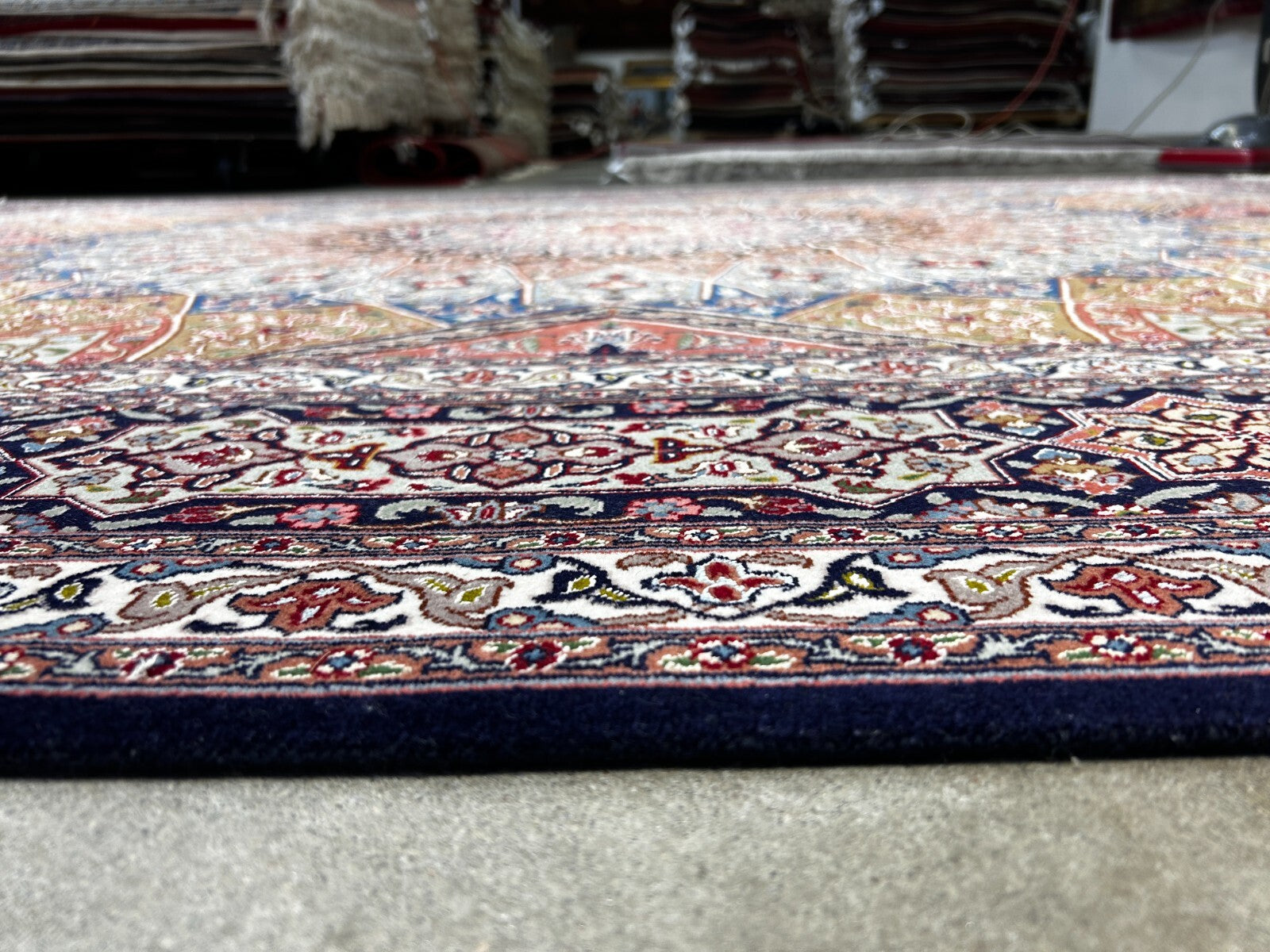 8'3"x10'5" Very Fine Hand-Knotted Wool & Silk Tabrize Rug