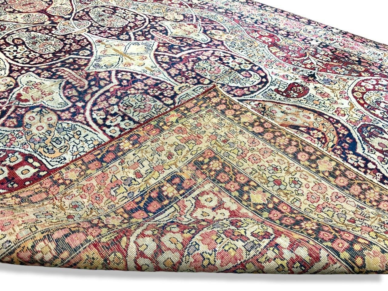 4'5" x 6'6'' Antique Hand-Knotted 100% Wool Ravare Kermane Rug