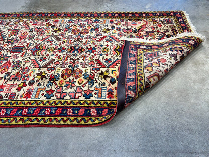 3'2"x5' Antique Hand-Knotted 100% Wool Pile Herize Bakhshayesh Rug